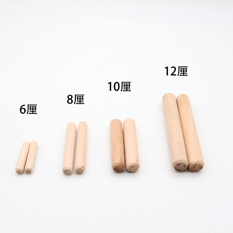 Factory Direct Sales M6M8M10M12 Round Cork Wood Tip Wood Nail Wood Tenon Furniture Connector Lotus Wood Eucalyptus Cork
