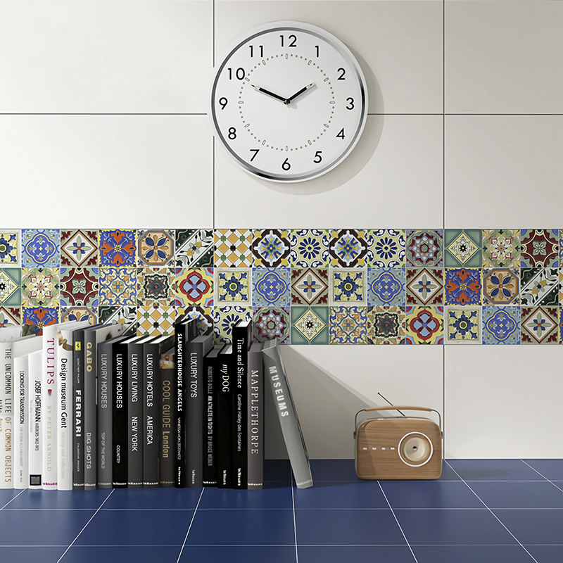 100 x 100 retro small tiles bright color waist line tile wall tiles bar tiles Embossed tiles