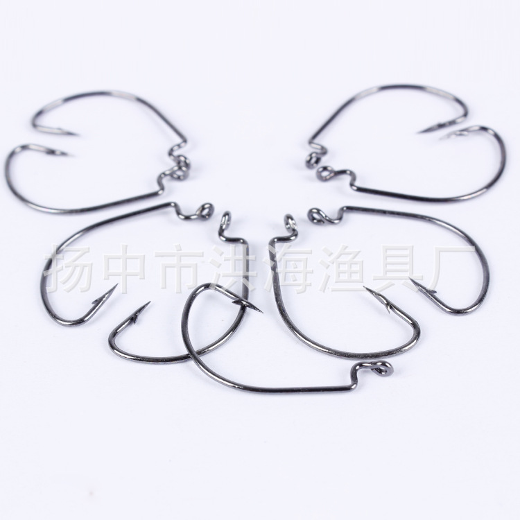 Crank hook wide belly thin strip hook flat Luya fish hook bulk fishing fishing fishing group soft bait soft worm fake bait hook wholesale