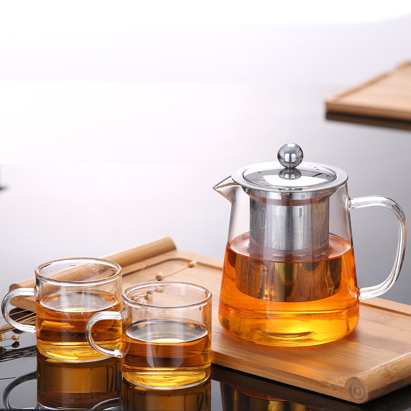Glass Teapot, Black Tea Pot, Tea Water Separation, Stainless Steel Filter, Glass Water Kettle, Teapot, Kung Fu Tea Set
