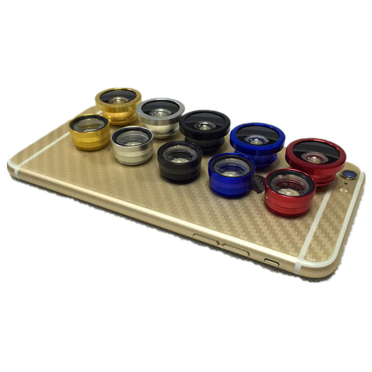 Mobile phone fisheye lens three-in-one mobile phone lens magnifying glass fisheye wide angle macro self-timer artifact