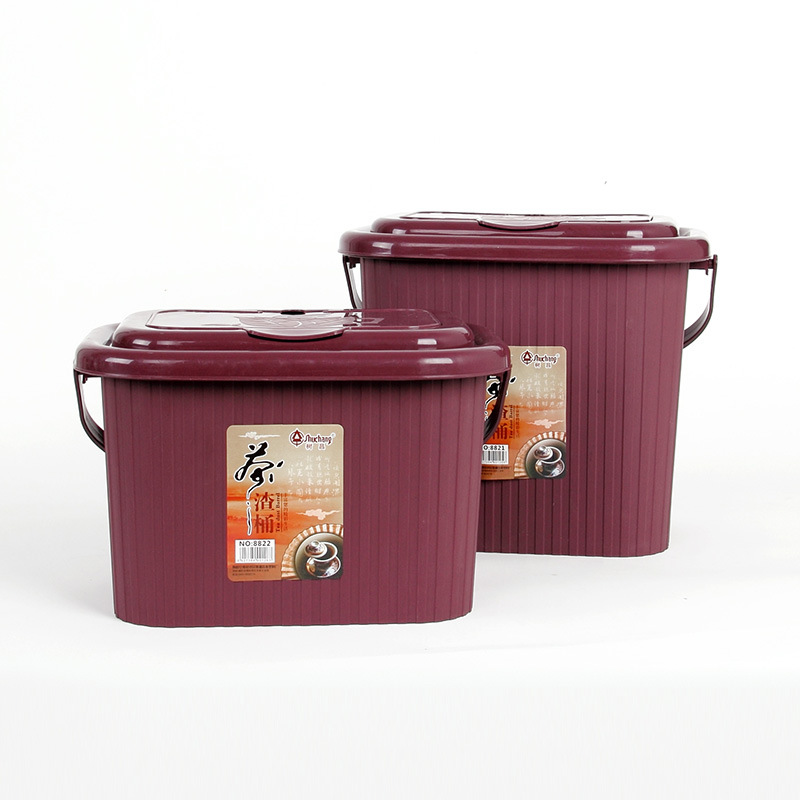 Tea Bucket Waste Bucket Household Chinese Tea Trash Can Tea Tray Gift Large Capacity Drainage Tea Bucket Tea Residue Bucket