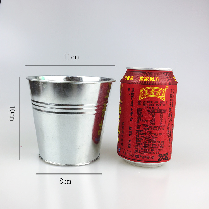 Factory galvanized iron bucket simulation flower bucket Christmas tinplate small iron bucket wholesale pot tin bucket simulation flower pot