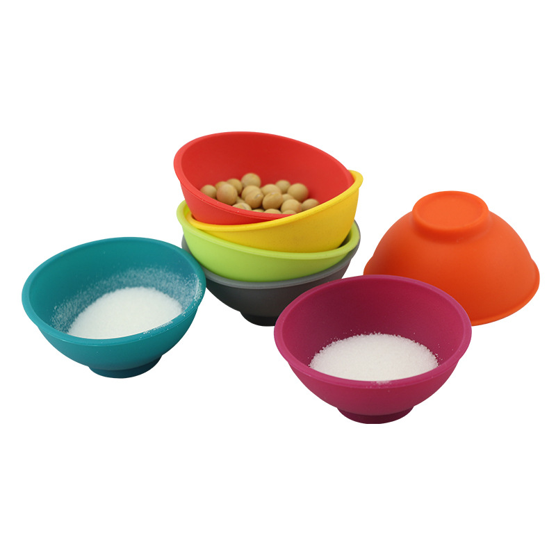 Silicone Mini Bowl Silicone Bowl Baby Food Bowl Kitchen Seasoning Bowl Facial Mask Bowl Kitchen Supplies