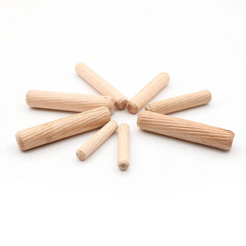 Factory Direct Sales M6M8M10M12 Round Cork Wood Tip Wood Nail Wood Tenon Furniture Connector Lotus Wood Eucalyptus Cork
