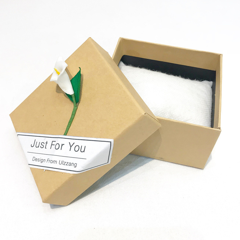 Retro Kraft Paper Heaven and Earth Cover Packaging Box Literary Watch Box Flower Tea Packaging Paper Box Small Fresh Forest Gift Box