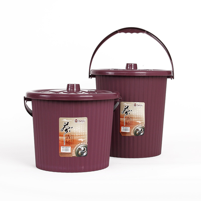 Tea Bucket Waste Bucket Household Chinese Tea Trash Can Tea Tray Gift Large Capacity Drainage Tea Bucket Tea Residue Bucket