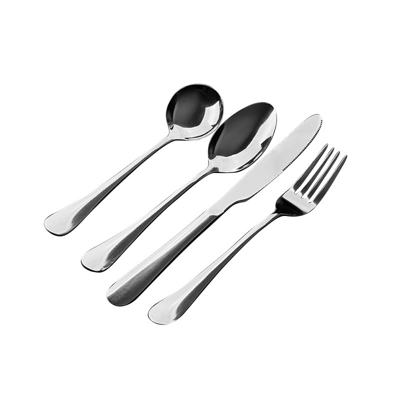 Cross-Border 1010 Stainless Steel Tableware Western Steak Knife, Fork and Spoon Set Hotel High-End Dessert Coffee Spoon and Fork