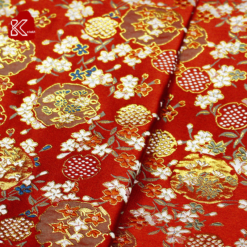 Factory direct supply yunjin West array brocade fabric ethnic Japanese retro table flag kimono packaging fabric wholesale