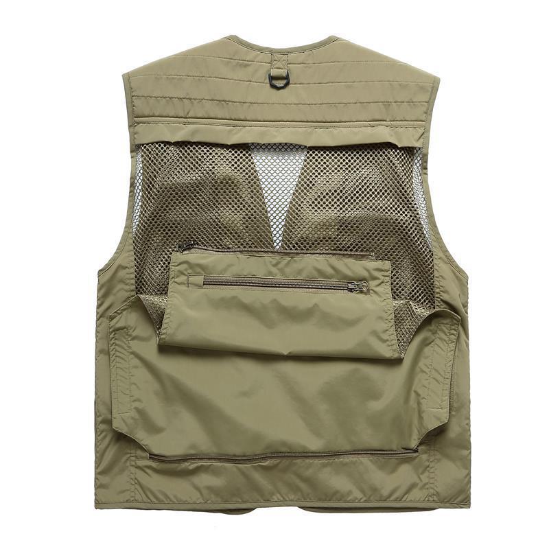 Men's Vest Outdoor Multi-Pocket Fishing Photography Vest Advertising Large Size Vest Processing Customized 7898 Thin Customized