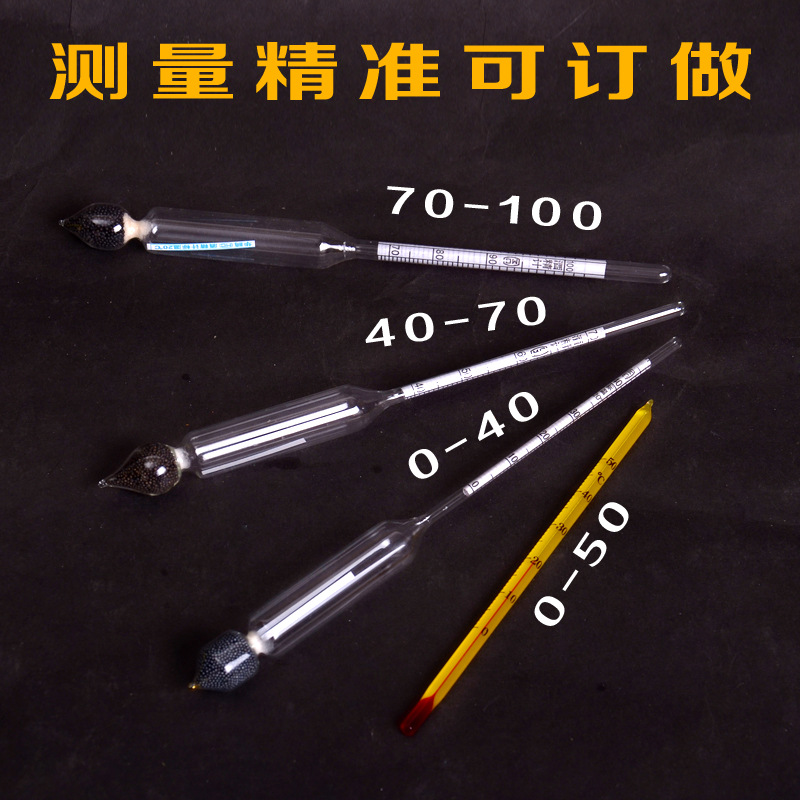 Household Alcohol Meter Set of Three, Alcohol Content Meter 0-100 Degrees Set, Alcohol Hydrometer, Welcome to Order Analyzer