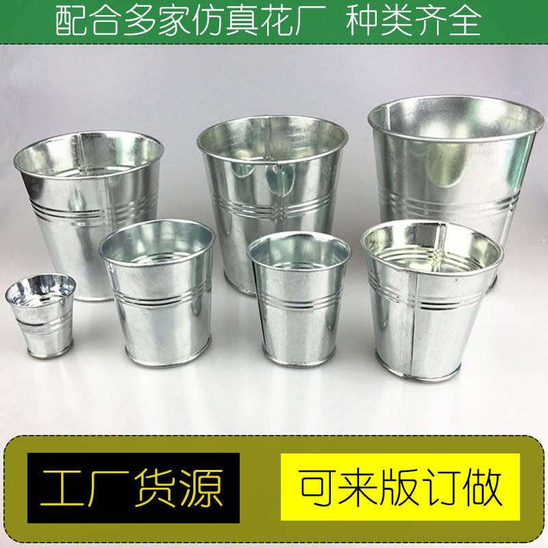 Оцинкованное ведро для цветов имитация рождественского ведра оптом