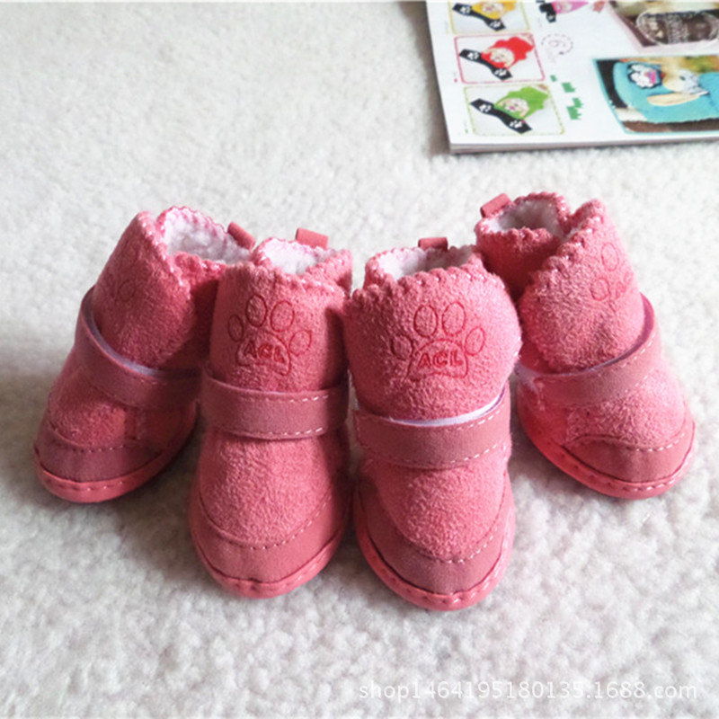 Factory direct wholesale dog shoes snow boots than bear pet dog cat Chihuahua lamb velvet dog cotton shoes pet shoes