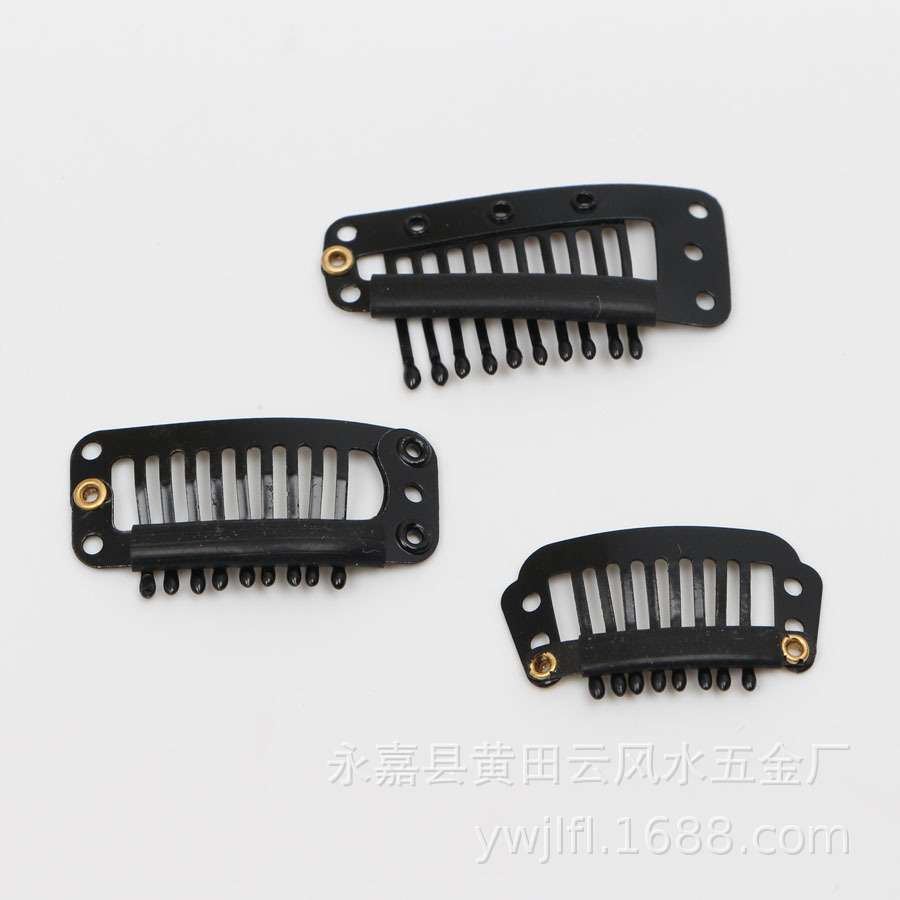 2.8-3.4cm wig clip U-shaped hair drop BB clip fetal hair clip 8 teeth real hair fixing accessories hair comb