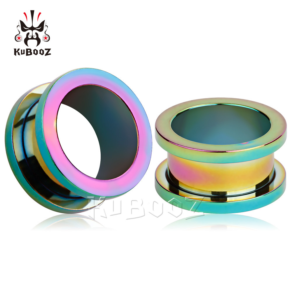 European and American Stainless Steel Ear Expansion Simple Basic Pulley Hole Expansion Earrings Piercing Jewelry Ear Expander Auricle Wholesale