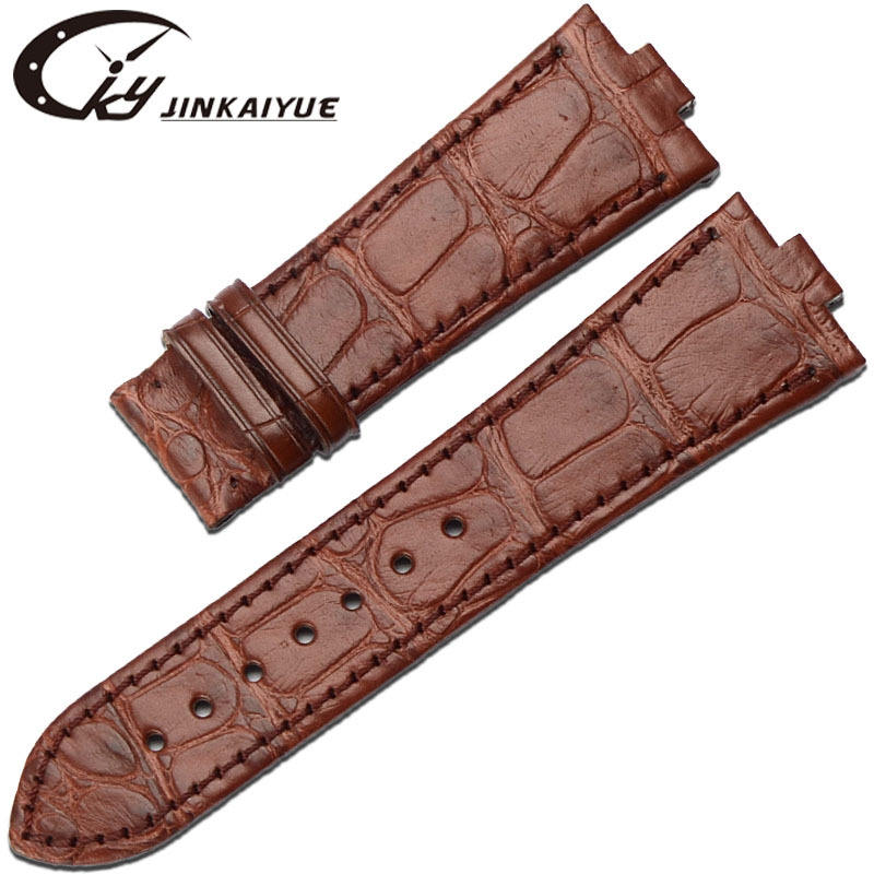 Professional order leather strap concave-convex interface double-sided crocodile skin watch chain top layer leather handmade watch strap