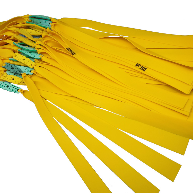 Outdoor slingshot rubber band 1.0mm two-color wide flat rubber band slingshot leather in stock wholesale flat rubber band group