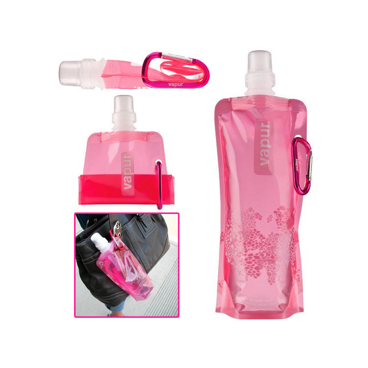 Mountaineering Vapur Portable Folding Water Bag Plastic Outdoor Sports Water Bottle Drinking Bag 500ml Manufacturer Wholesale Portable