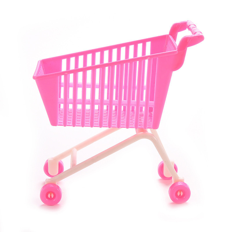 Nezha Doll Accessories Kelly Guoguo's Supermarket Shopping Cart Plastic Toy Accessories Manufacturer Direct Supply Beach Cross-Border
