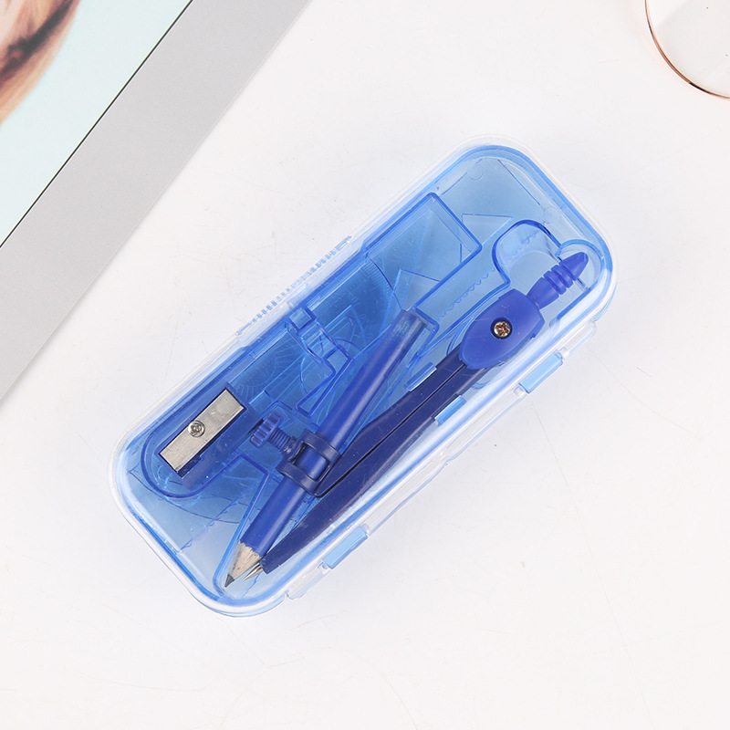 Wholesale student ruler compasses set geometry drawing drawing boxed compasses measuring compasses size set