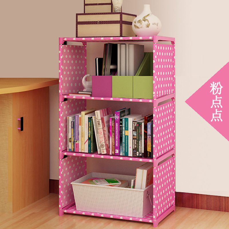 Yun Yaxiang Simple Bookshelf Single Row Bookcase Storage Rack Creative Combination Reinforced Shelf Floor Children's Bookcase Wholesale