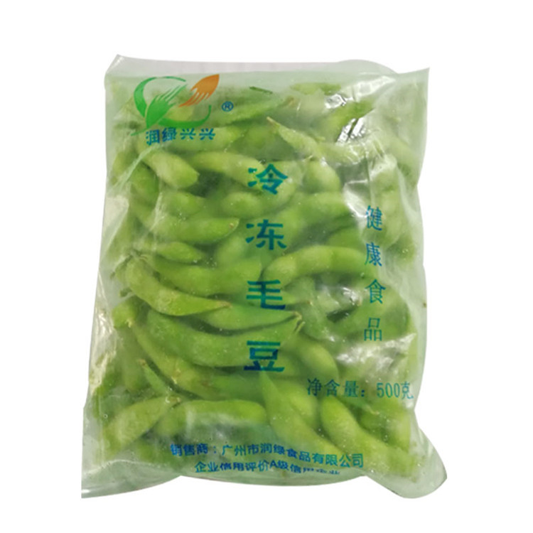 Frozen and Freeze-Dried Edamame Beans from Japan, 500g Bag, Guangzhou Runlue Wholesale, Ready-To-Eat, Japanese Style
