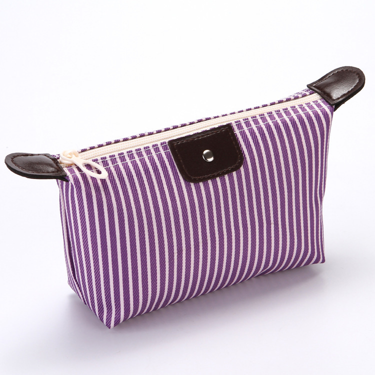 New Striped Dumpling Bag Cosmetic Bag Waterproof Skin Care Storage Bag Portable Hand Bag Gift Fashion Travel Bag