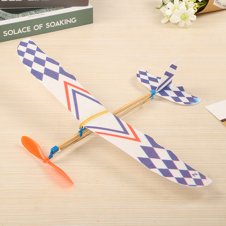 Thunderbird Rubber Band Powered Aircraft Model Aircraft Foam Glider Handmade Small Production Educational Kidsren's Teaching Aids