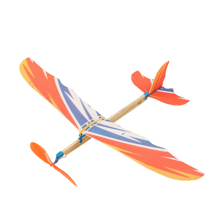 Thunderbird Rubber Band Powered Aircraft Model Aircraft Foam Glider Handmade Small Production Educational Kidsren's Teaching Aids