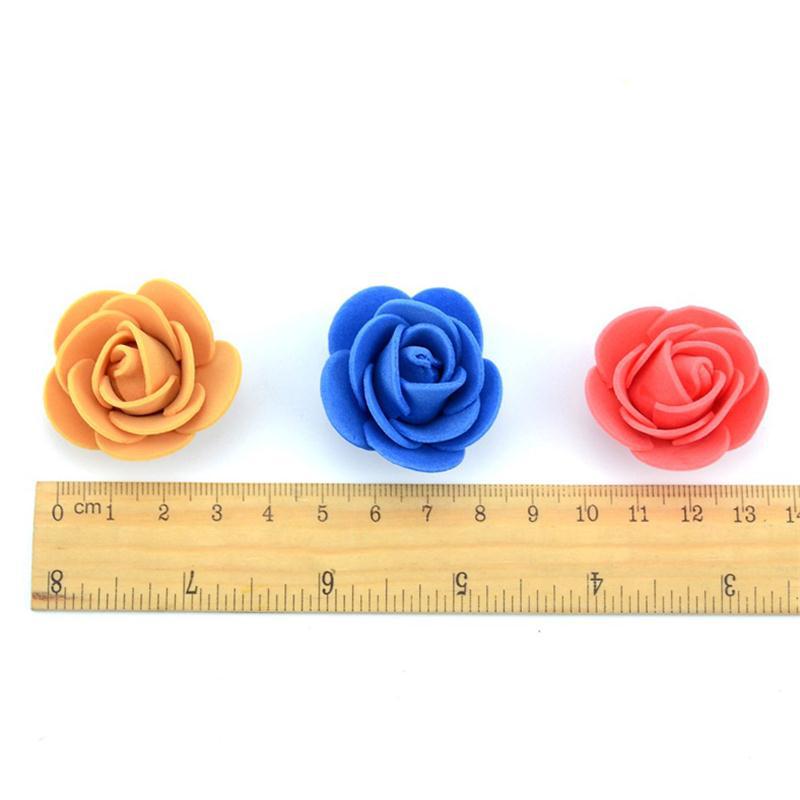 Factory direct pe simulation 3.5cm foam flower DIY bear accessories rose flower head wedding fake wreath wholesale