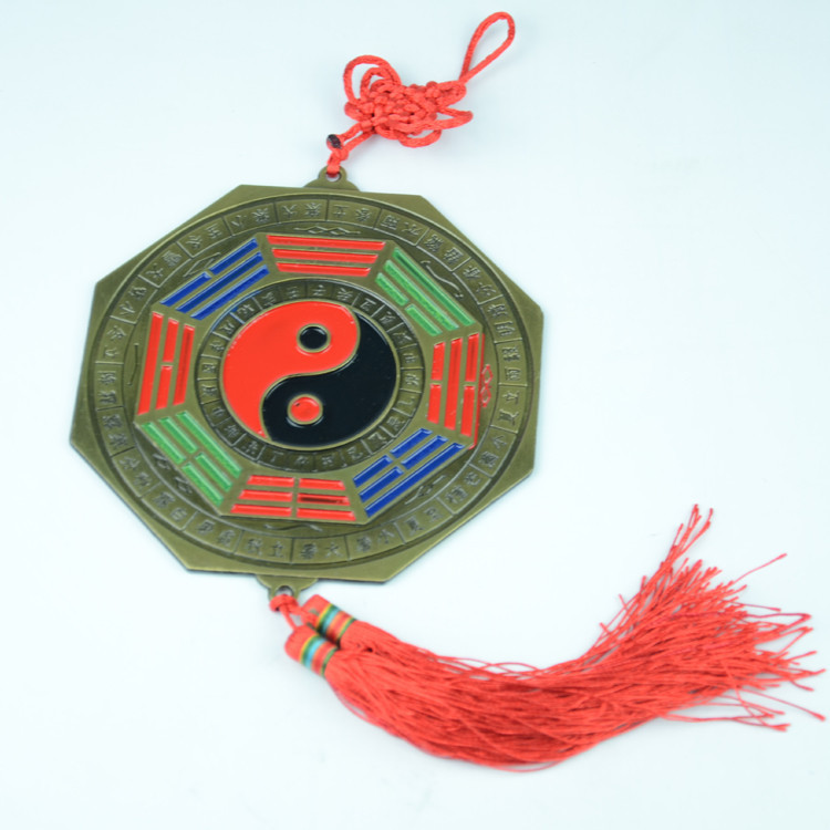 Yin and Yang Bagua Mirror Feng Shui Tai Chi Copper Mirror Bagua Mirror Supplies Doorway Home Crafts Ornaments