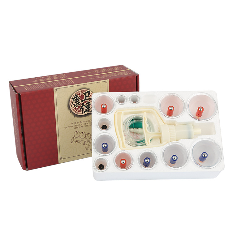 Vacuum Cupping Device Household 12-Can Set Thickeneded Magnetic Therapy Cupping Air Extraction Tank Air Extraction Tank Vacuum Cupping Tank
