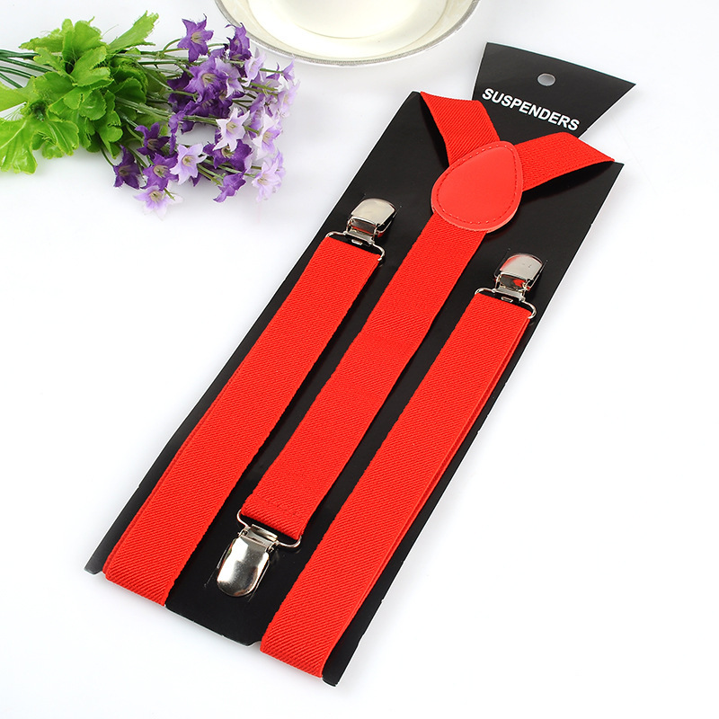 2.5 Multi-Color Fashionable Men's and Women's Adult Suspender Clips High Elastic Elastic Suspenders Clothing Accessories Suspenders