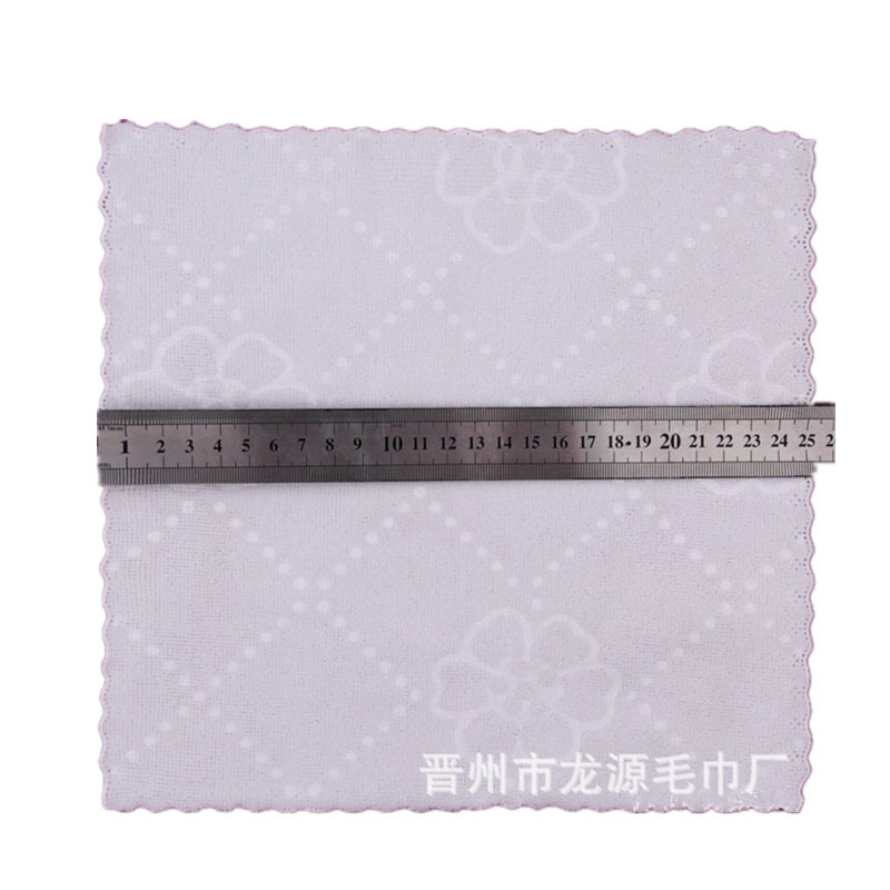 Lace Square Towel 180g Ultrasonic Trim White Wet Wipes Hotel Restaurant One-time Napkin Aviation Fiber Towel