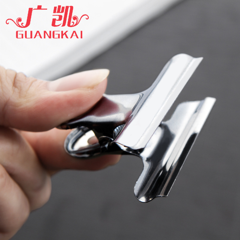 Металлическая клипса для папок, стальная, с длинным хвостом