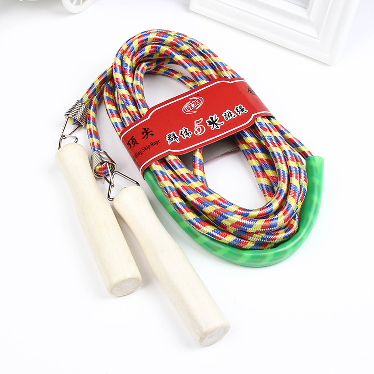 Wangyou Professional 5.7m 9m Group Wooden Handle Skipping Rope Student Competition Training Fitness Sporting Goods