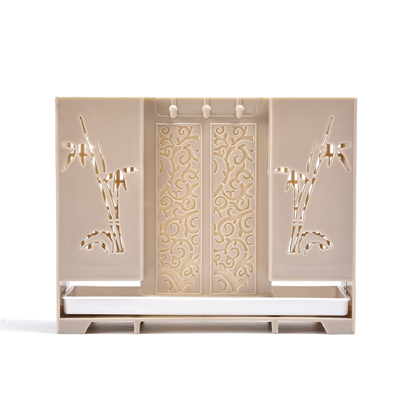 Chopsticks Cage Wall-mounted Household Non-perforated Chopsticks Tube Draining Thickened Kitchen Tableware Soup Spoon Storage Box Large Capacity