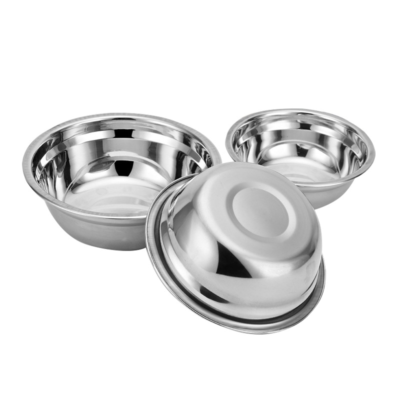 Wholesale 304 Stainless Steel Basin Thickeneded Commercial Canteen Multi-Purpose Basin Household Basin Printable Logo Stainless Steel Soup Basin