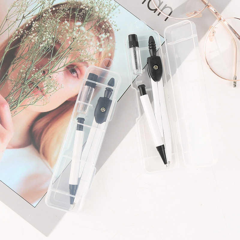 Wholesale student compasses set with lead core geometry drawing tool examination drawing drawing engineering drawing circle