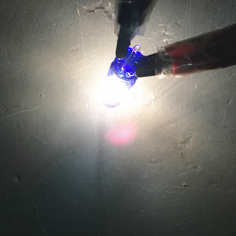 Car T10 halogen lamp w5w 168 wedge 12V 5W signal light super white instrument light blue glass