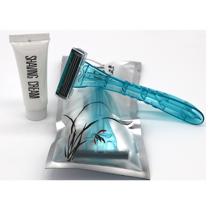 Hotel Room Disposable Razor Shaving Cream Bath Razor Hotel Toiletries Set Available in Stock