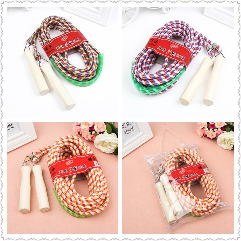 Профессиональная скакалка Ванью 5.7м 9м с деревянной ручкой для соревнований и тренировок студентов