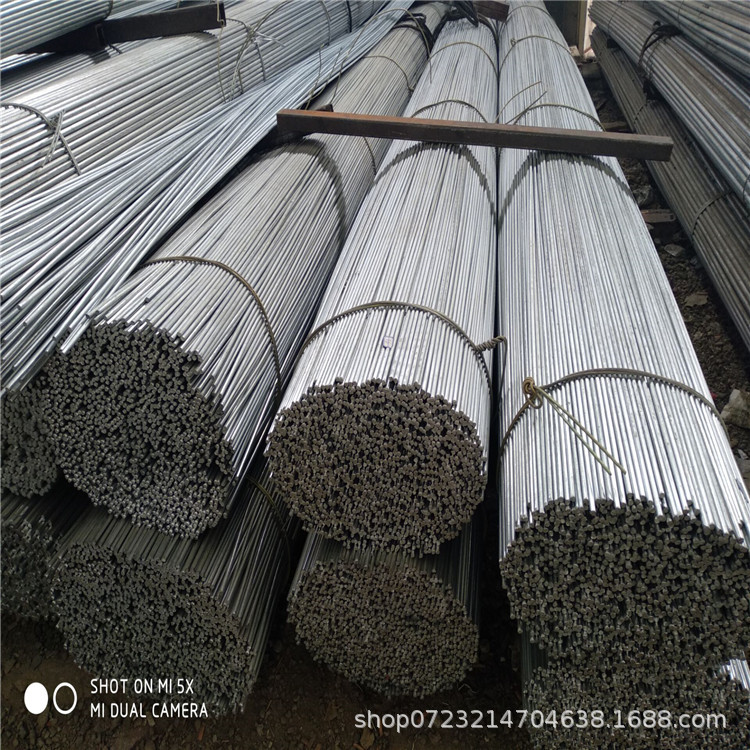 Q235 galvanized round steel bar 8mm 10mm 12mm hot dip galvanized round steel blanking bending welding