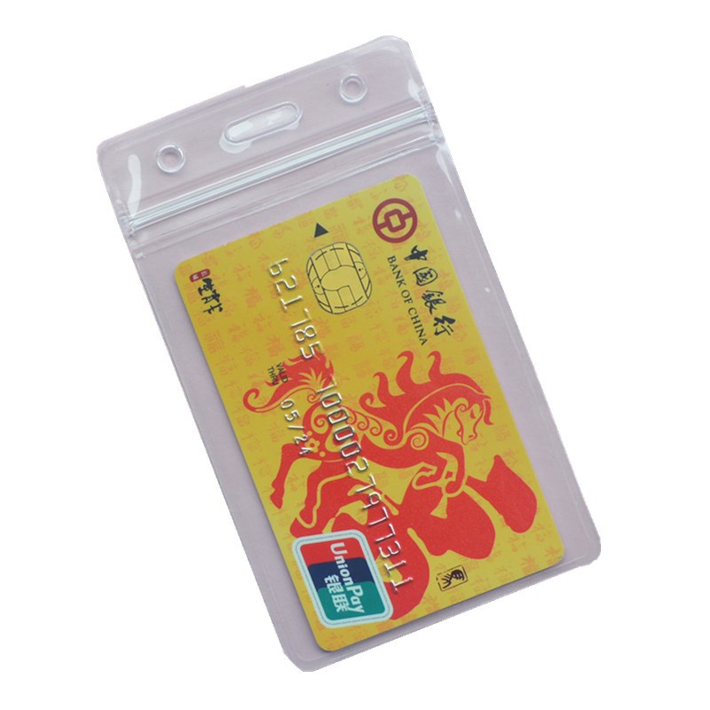 Factory direct high quality PVC badge cover waterproof certificate card cover transparent school card protective cover free sample