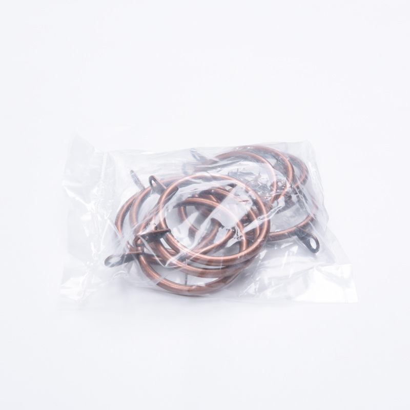 Wholesale cross-border curtain ring metal black curtain hook ring with ear ring gasket Roman ring Roman ring