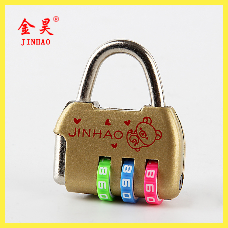 Source manufacturers in stock supply color cartoon password lock direct supermarket password padlock mini