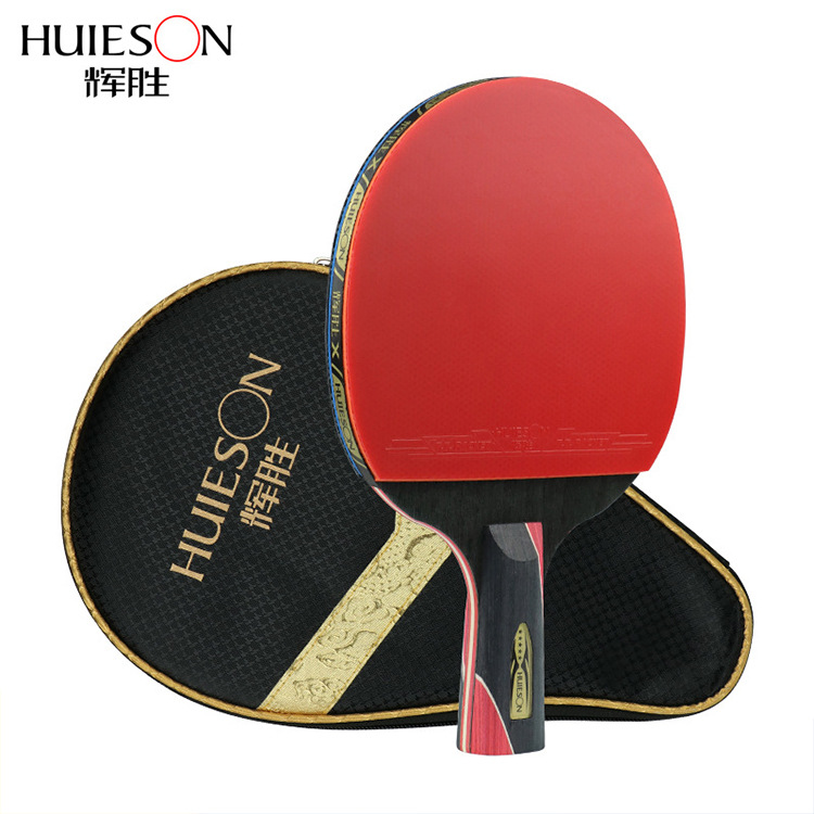 Tulip Huisheng Five-Star Table Tennis Racket Single-Pack Table Tennis Racket Professional Training Competition Five-Star Table Tennis