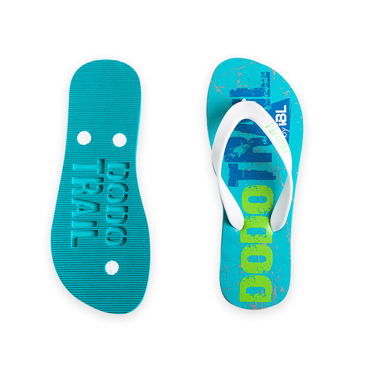 Cross-Border Eva Flip-Flops Customized Logo Non-Slip Flip-Flops Men's Trendy Cut Out Beach Slippers Exported to Japan