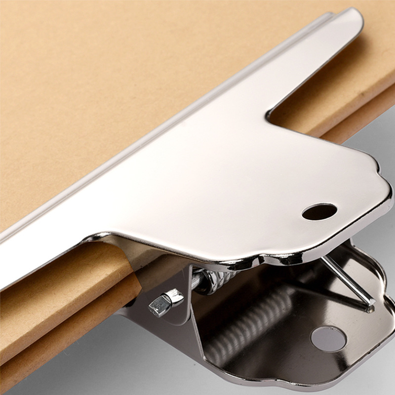 Factory direct hardware bill book clip stainless steel round mountain shape office stationery clip file clip ticket clip