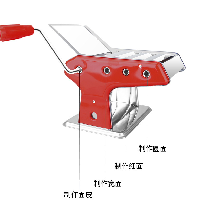 Household Stainless Steel Noodles Machine Small Multi-function Noodles Press Manual Stainless Steel Rolling Noodles Machine Dumpling Wonton Leather Machine